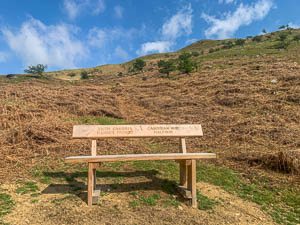 The Mid Way Bench on the Cambrian Way in Wales