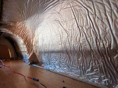 Thermal Insulation placed with adhesive backing